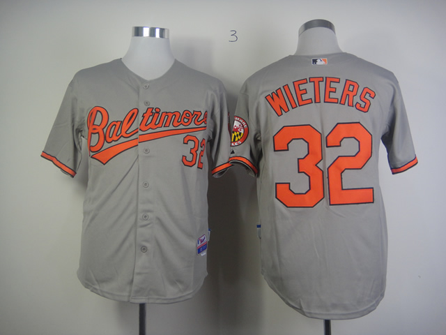 Men Baltimore Orioles #32 Wieters Grey MLB Jerseys